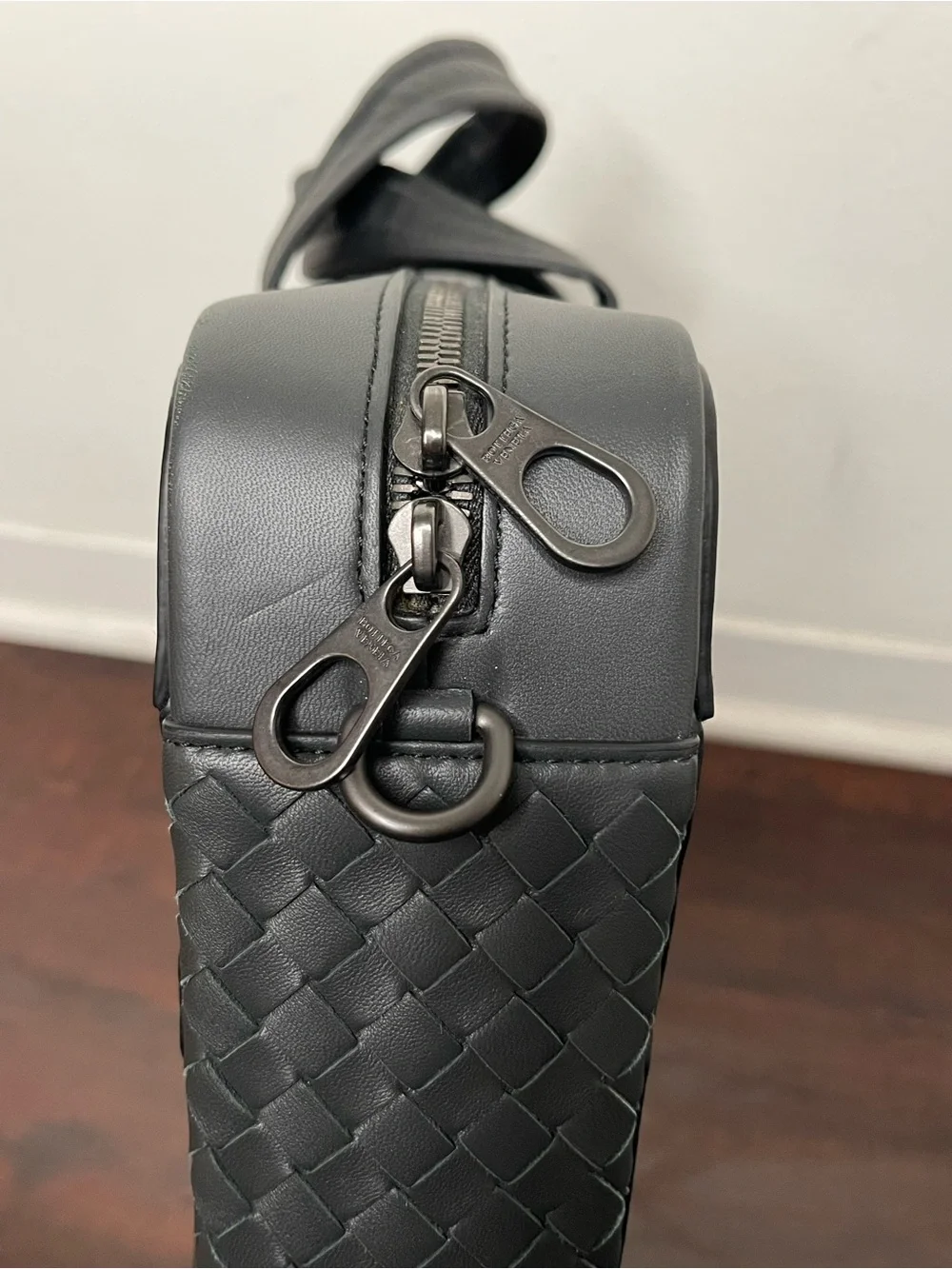 BOTTEGA VENETA BLACK LEATHER INTRECCIATO BRIEFCASE LAPTOP BAG $4200 RETAIL